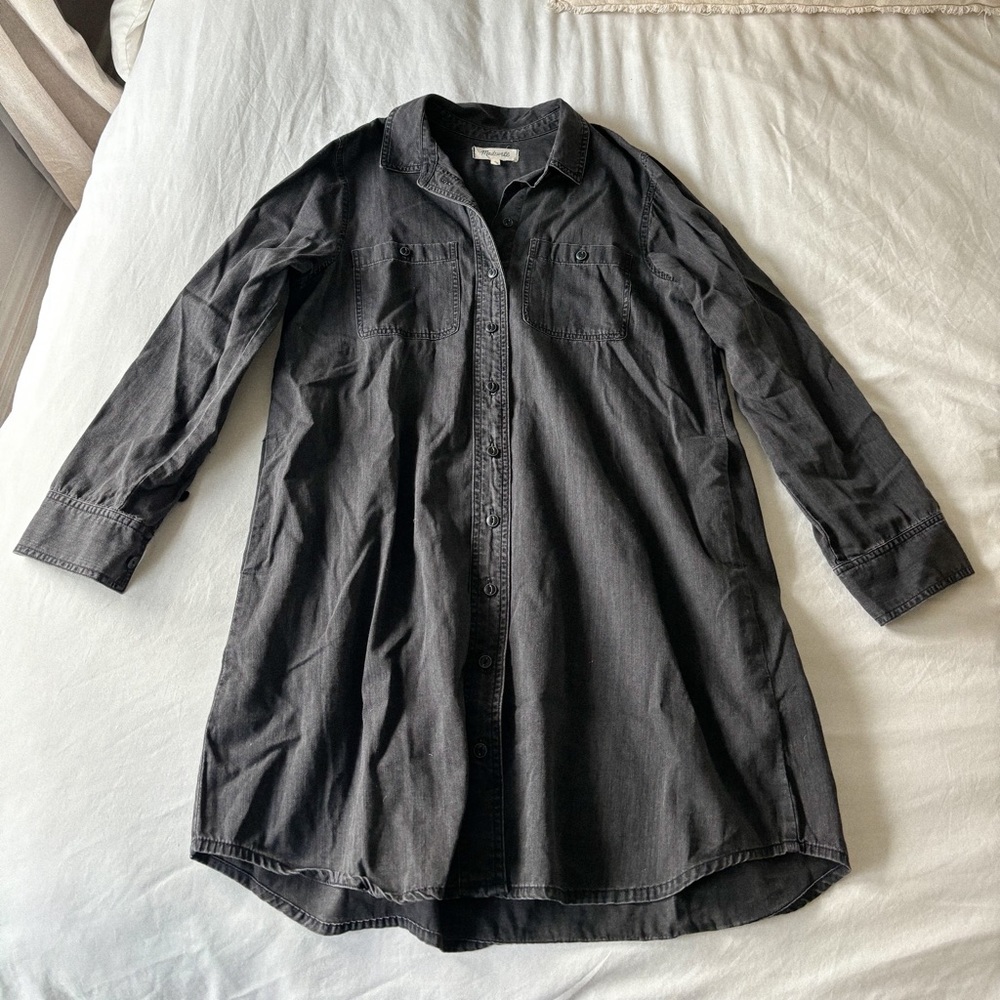 Madewell Black Denim Shirtdress